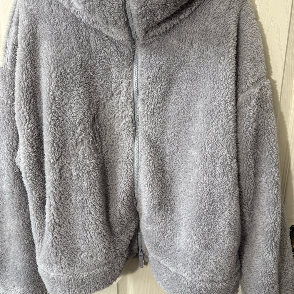 Free People Movement Sherpa Fleece Teddy High Neck Jacket Women’s Size Large - Picture 3 of 11